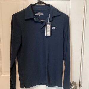 Vineyard Vines Boys Long Sleeve Navy Sankaty Medium NWT